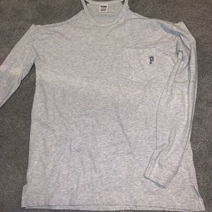long sleeve grey shirt